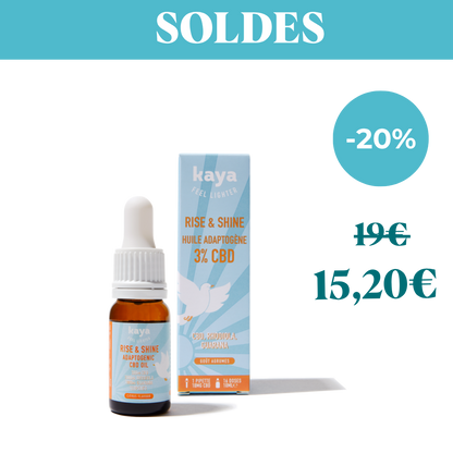 Huile adaptogène Rise & Shine 3% CBD